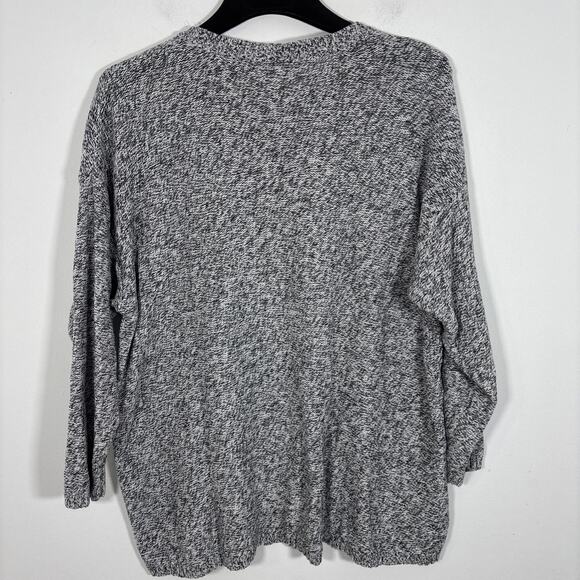 Philosophy Women's Plus 3X Dolman Sleeve Gray Ribbed Knit Cottagecore Sweater - Picture 6 of 7